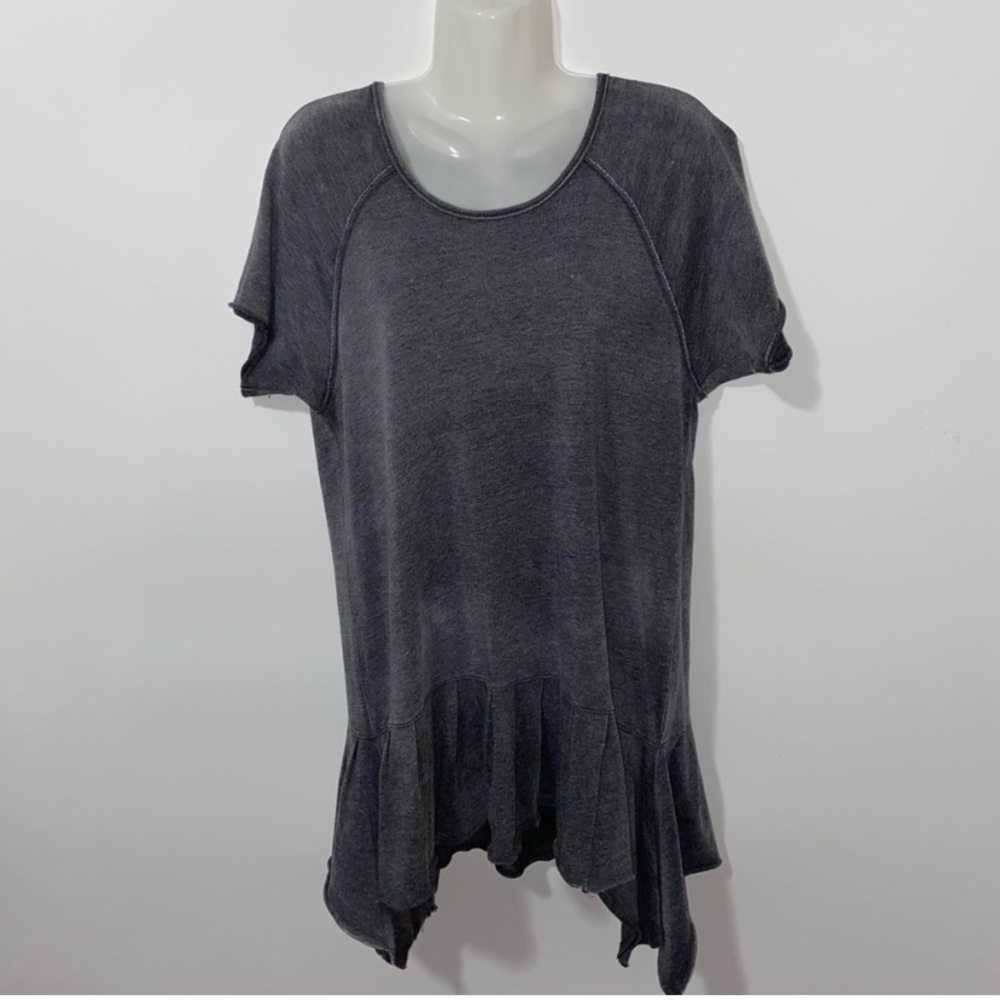 We The Free Charcoal Short Sleeve Tunic